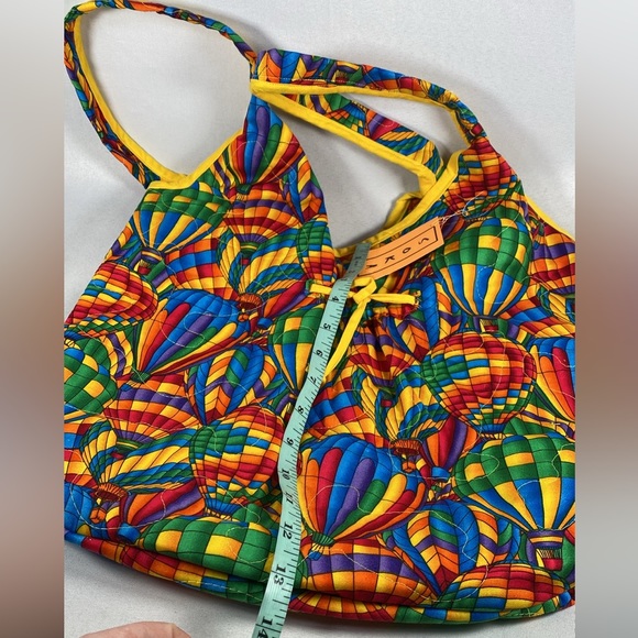 SOKA reusable rainbow hot air ballon fabric shopping bag festival vibrant fun - Picture 6 of 7